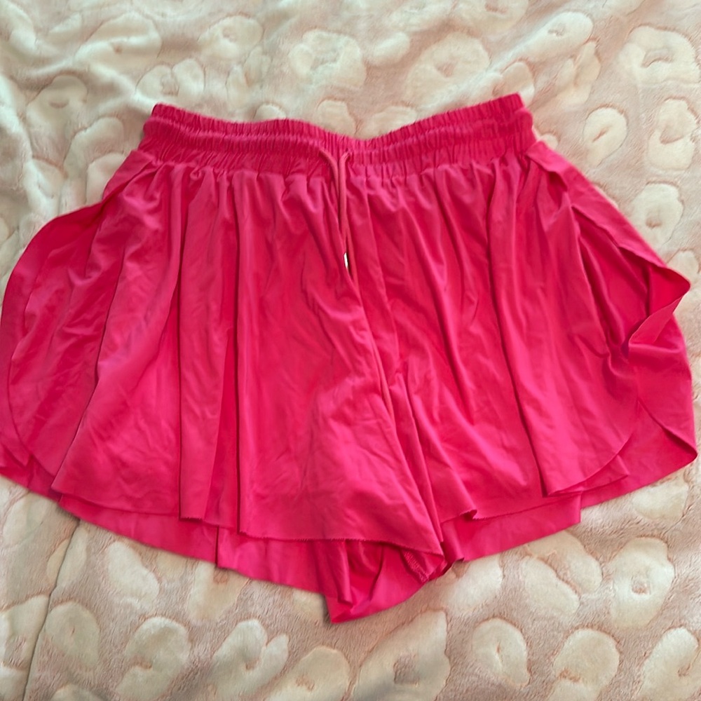 Love Tree Hot Pink Flowy Running Shorts